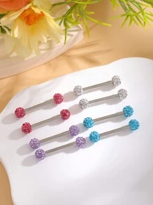 1pair Stainless Steel Piercing Nipple Rings Basic Chest Jewelry For Women Daily Wear