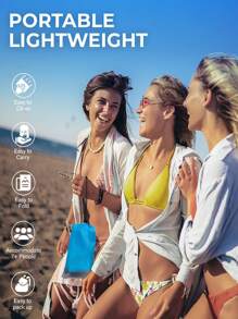 1 Sand-Proof Beach Mat, Oversized Beach Mat, Foldable Beach Mat With Bag, Lightweight And Portable Picnic Mat, Quick-Drying Outdoor Picnic Mat, Durable Beach Mat, Portable Outdoor Blanket, Suitable For Picnics, Trips, Camping And Hiking, Enjoy The Beach Without Chaos