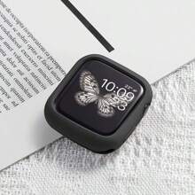 1 件女式黑色硅胶防摔防撞手表壳适用于 38/40/41/42/44/45/49/46 毫米 Apple Watch Ultra2/Ultra/SE/Series10/9/8/7/6/5/4/3/2/1 - 黑色 - 查看 5