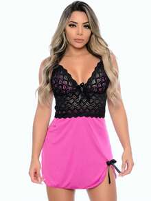 Women Nightgowns & Sleepshirts - Màu Hồng Tươi - Xem 1
