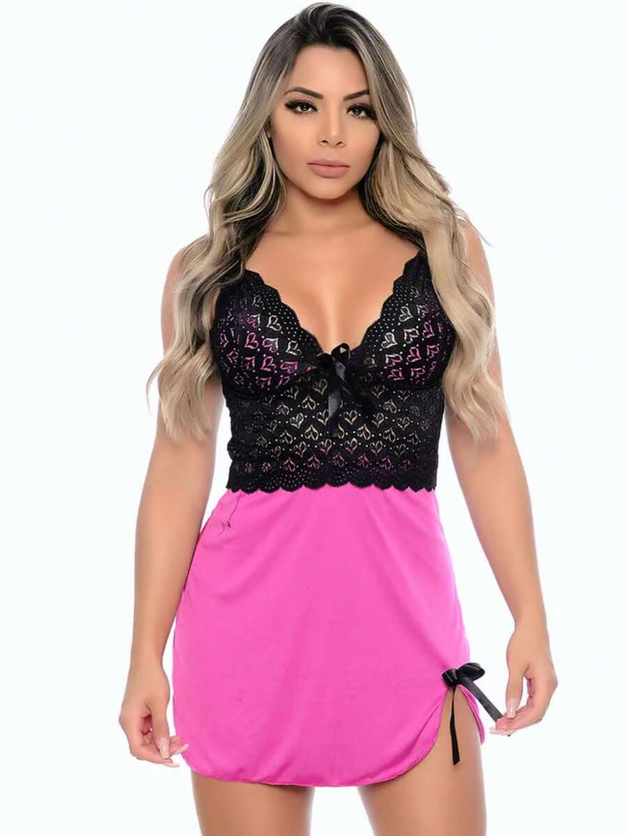 Women Nightgowns & Sleepshirts - Màu Hồng Tươi - Xem 1