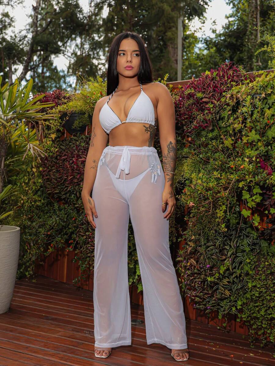 Women Cover Ups - 白色 - 查看 1