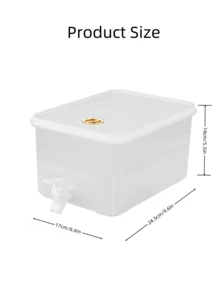 1入戶外野餐5升大容量冰桶，使用PP材料製成，帶檸檬汁龍頭，日式風格，適用於冰箱、廚房