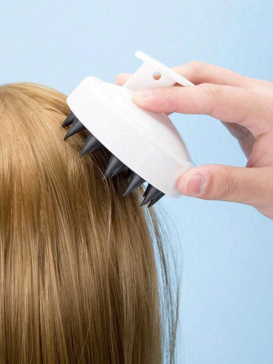 1pc Portable Home Shampoo Brush, Macaroon Detachable Massage Brush