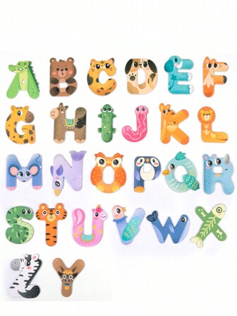 Magnetic Letters, Animals, Numbers Stickers, Children's Educational English Alphabet, Number Learning Tool, Ages 3-6, Magnetic Animal Puzzle & Word Recognition Toys, Gifts For Kids