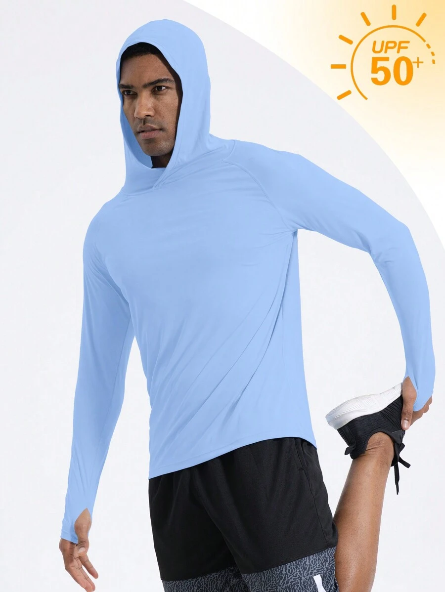 Men Sunscreen Clothing For Summer Outdoor Activities, Light-Weighted UPF50+ Protection Anti-UV Clothes For Men - Blue - View 1