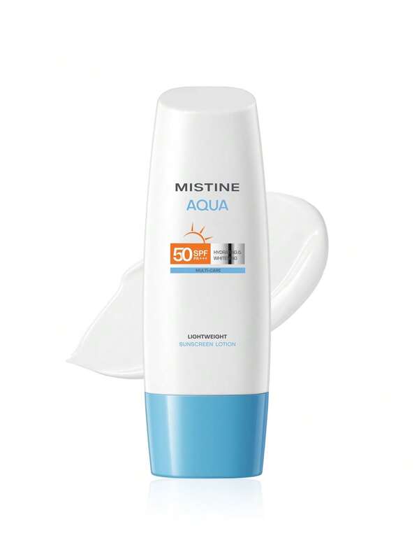 MISTINE Moisturizing Waterproof Body & Face Sunscreen SPF 50, Lightweight Sunscreen Lotion For Sensitive Skin, Non-Greasy,No White Cast, Water Resistant, Reef Friendly, 1 Pack, 2.36 Fl.Oz