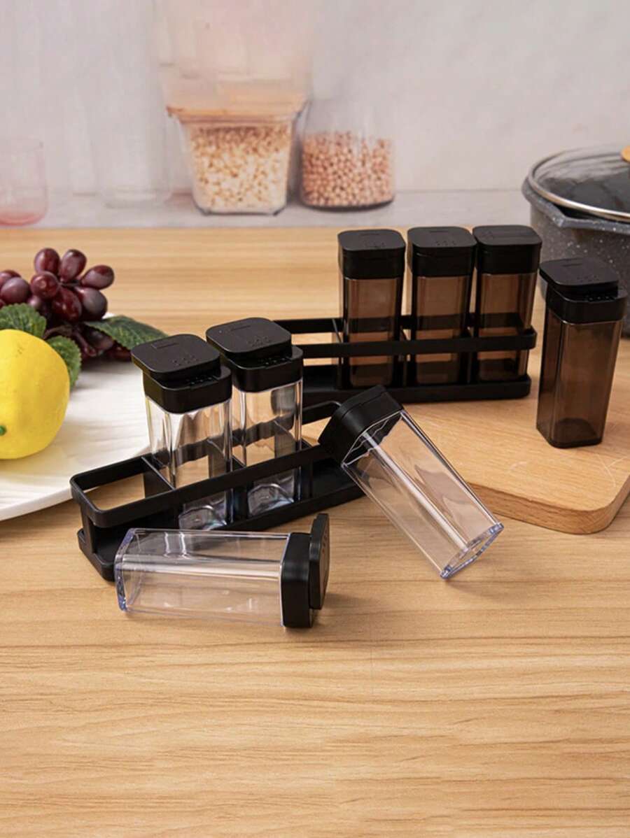 4 Cái/bộ Chai Gia Vị Nhà Bếp Nhỏ Kín Cho Thịt Nướng Muối, Tiêu, Thì Là, Gia Vị, Tách Bột Và Hộp Đựng - Xem 1