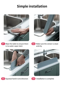 Protège-éclaboussures de lavabo de cuisine 1 pièce, accessoire de lavabo de cuisine, tampon absorbant d"eau du robinet, planche à évier adaptable, lavable et réutilisable, cadeaux de pendaison de crémaillère
