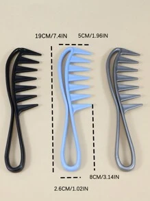 1 Wide Tooth Comb, Large Hair Comb, Durable Brush For Hair Styling And Professional Hair Care Hair Brush - Multicolor - View 5