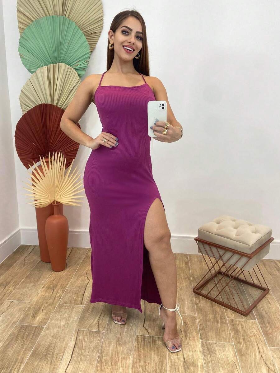 Women Dresses - 玫瑰紅 - 查看 1