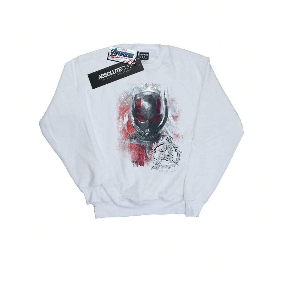 Marvel Boys Avengers Endgame AntMan Brushed Sweatshirt (White) SHEIN UK