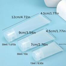 2/3/5pcs Travel Bottles For Toiletries – Leak-Proof Refillable Squeeze Tubes With Flip Top Cover | Holiday & Travel Essentials | TSA Approved For Shampoo, Lotion, Cosmetics (Soft Portable, )