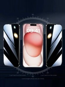 4 Packs Privacy Protection Full Screen Tempered Glass Protective Film For Iphone16e 15 16 16plus Promax 15Pro 14Promax 13 12 11 With Black Edge Silk Screen Anti-Peeping Full Screen Mobile Phone Protective Film Gift For Birthday, Family, Friends Anti-Spy, Phone Screen Protector, Phone Accessories
