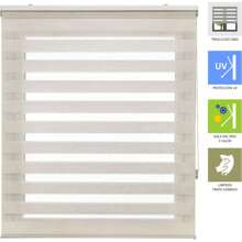 Ecommerc3 Tenda a rullo giorno e notte misura 100x180 Larghezza x Altezza - Tessuto doppio Tenda a rullo giorno e notte misura 97x175 - Facile installazione a parete o soffitto