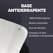 Tapete Porta de Entrada Decorativo Antiderrapante 55x35 Não Deixe Vestígios - Preto - Visão 2