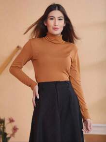 Women Tops - 薑色 - 查看 2