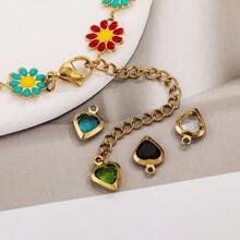 20入組不鏽鋼心形單孔吊墜，DIY項鍊、耳環飾品配件，禮品 - 愛心吊墜 - 查看 3