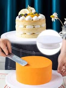 1 Bộ Bàn Xoay Bánh Nhựa Màu Trắng, Bàn Xoay Có Ống Dẫn Hoa DIY, Dụng Cụ Trang Trí Bánh Nướng Bánh Trưng Bày Dụng Cụ Làm Bánh, Phụ Kiện Bánh Quy Giấy Cupcake, Thích Hợp Cho Các Bữa Tiệc, Tiệm Làm Bánh - trắng - Xem 3