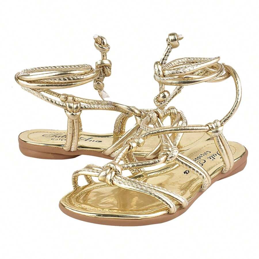 Kids Flat Sandals - Vàng - Xem 1