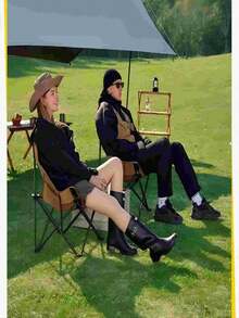 One Khaki Moon Chair With Storage Bag - Khaki - View 10