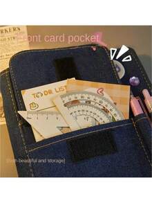 美式復古牛仔活頁相簿DIY記憶收集書Y2K女孩追星布封面收集書 - 藍色 - 查看 5