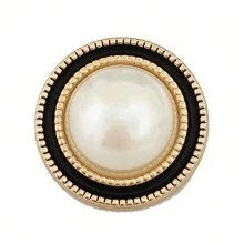 Fashion Pearl Buttons 10PCS - 20mm Sparkling Bling Buttons For Blazers, Dresses, DIY Jacket & Shirt Collar/Cuff (Party Wear Sewing Accessories) ﻿