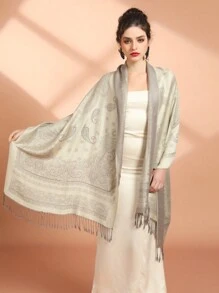 Eșarfă elegantă cu imprimeu Paisley Paisley, șal cu flori de trandafiri eșarfă lungă cu gradient, șal cu protecție solară de primăvară vară, eșarfă în stil de vacanță