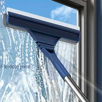 1 PIEZA Limpiacristales extensible de 2 en 1 - de doble acción, multiusos para el hogar y el coche; superficies resplandecientes sin esfuerzo