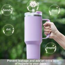 3 Packs Compatible With 30&40 Oz Tumbler, 10mm Cloud Shape Straw Covers Cap, Cute Silicone Cloud Straw Covers, Straw Protectors, Soft Silicone Cloud Shape Straw Lid For 10mm Straws