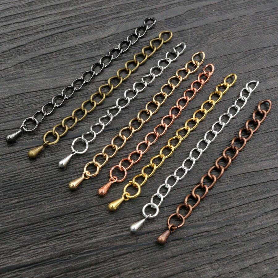 20入組5*4mm 50/70mm長度延長尾鏈項鍊手鍊DIY珠寶製作配件