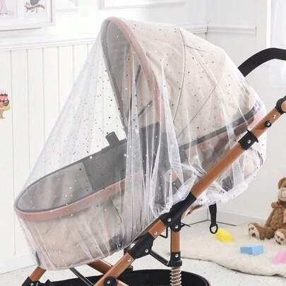 Moskitonetzbezug für Babykinderwagen mit Vollabdeckung und größerem Mesh-Verschlüsselungsmuster, bedruckt, Einheitsgröße, Schutz vor Insekten