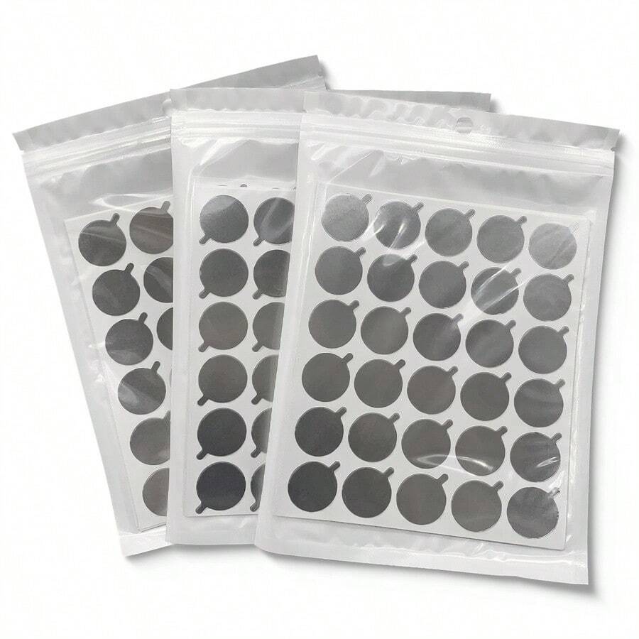 300pcs/Pack 10 Sheets False Eyelashes Adhesive Stickers & Aluminum Foil Pads For Eyelash Extensions. Also Comes With Eyelash Glue Holder Tray - Multicolor - View 1