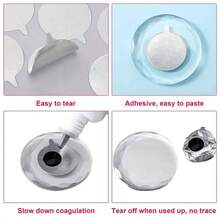 300pcs/Pack 10 Sheets False Eyelashes Adhesive Stickers & Aluminum Foil Pads For Eyelash Extensions. Also Comes With Eyelash Glue Holder Tray - Multicolor - View 6