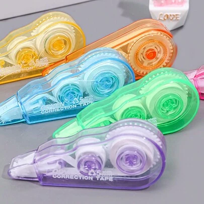 6pcs Set Mixed Colorful Press Type Correctiong Tape Back To School