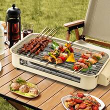 SUSTEAS Indoor Grill Electric Smokeless, Indoor Grills For Kitchen With Non-Stick Cooking Removable Plate, Portable Korean BBQ Grill With Removable Temperature Control, Dishwasher Safe, 1500W
