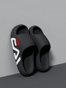 Men's Outdoor Sports Basketball Slippers, Thick Sole Soft Comfortable Outdoor Wear Fashion Sandals, Non-Slip, Odor-Resistant, Indoor Home Bathroom Shower One-Strap Slides