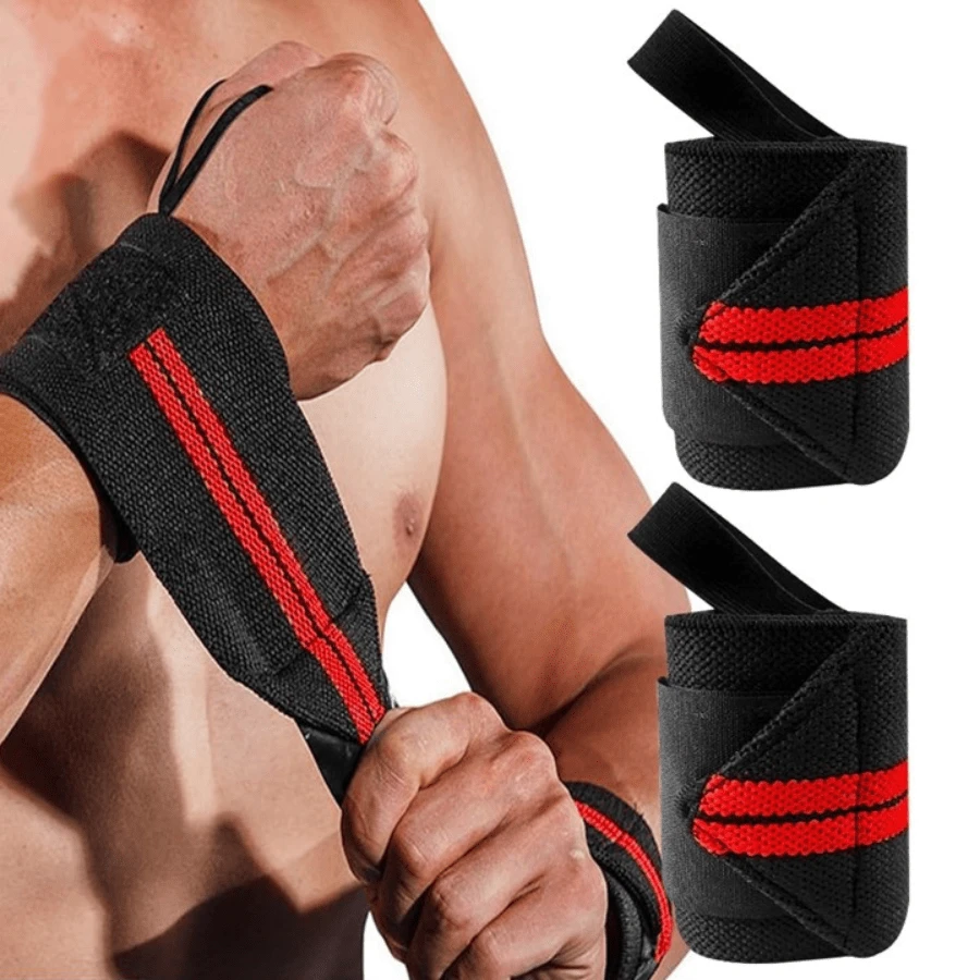 Muñequera Deportiva Para Muñeca Para Levantamiento De Pesas Gimnasio - Rojo - Ver 1