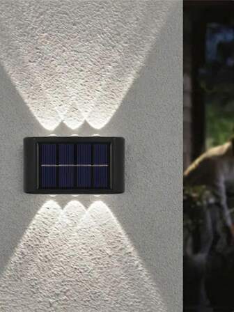 1入組迷你戶外草坪燈簡約黑色壁掛式戶外燈花園