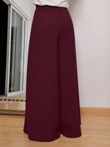 Women Pants - Burgundy - View 3
