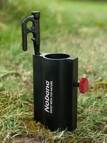 1pc Outdoor Camping Tarp Pole Fixing Tool Tent Accessory Bracket Support Rod Fixed Pipe Rack Fishing Umbrella Adjustment Base - Black - View 1