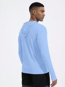 Men Sunscreen Clothing For Summer Outdoor Activities, Light-Weighted UPF50+ Protection Anti-UV Clothes For Men - Blue - View 4