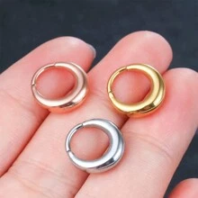 1pc 316L Stainless Steel Nose Septum Ring And Cartilage Earrings - Simple Body Piercing Jewelry For Decoration And Style