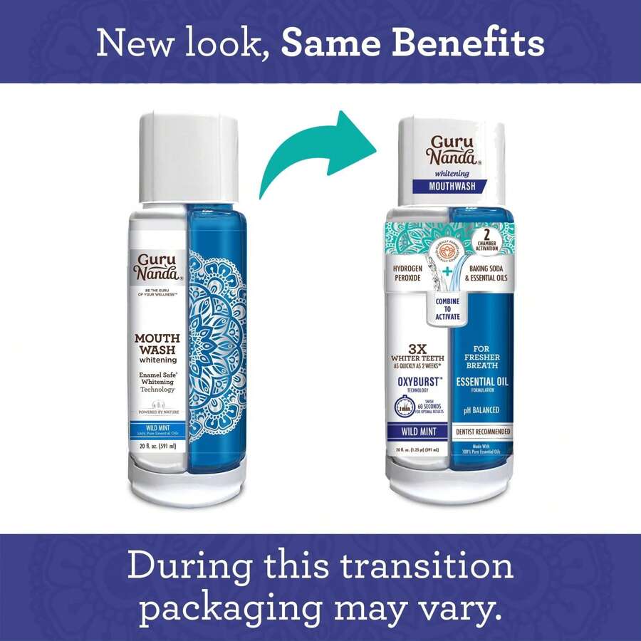 GuruNanda Dual Barrel Oxyburst Whitening Mouthwash (20 Oz) SHEIN USA