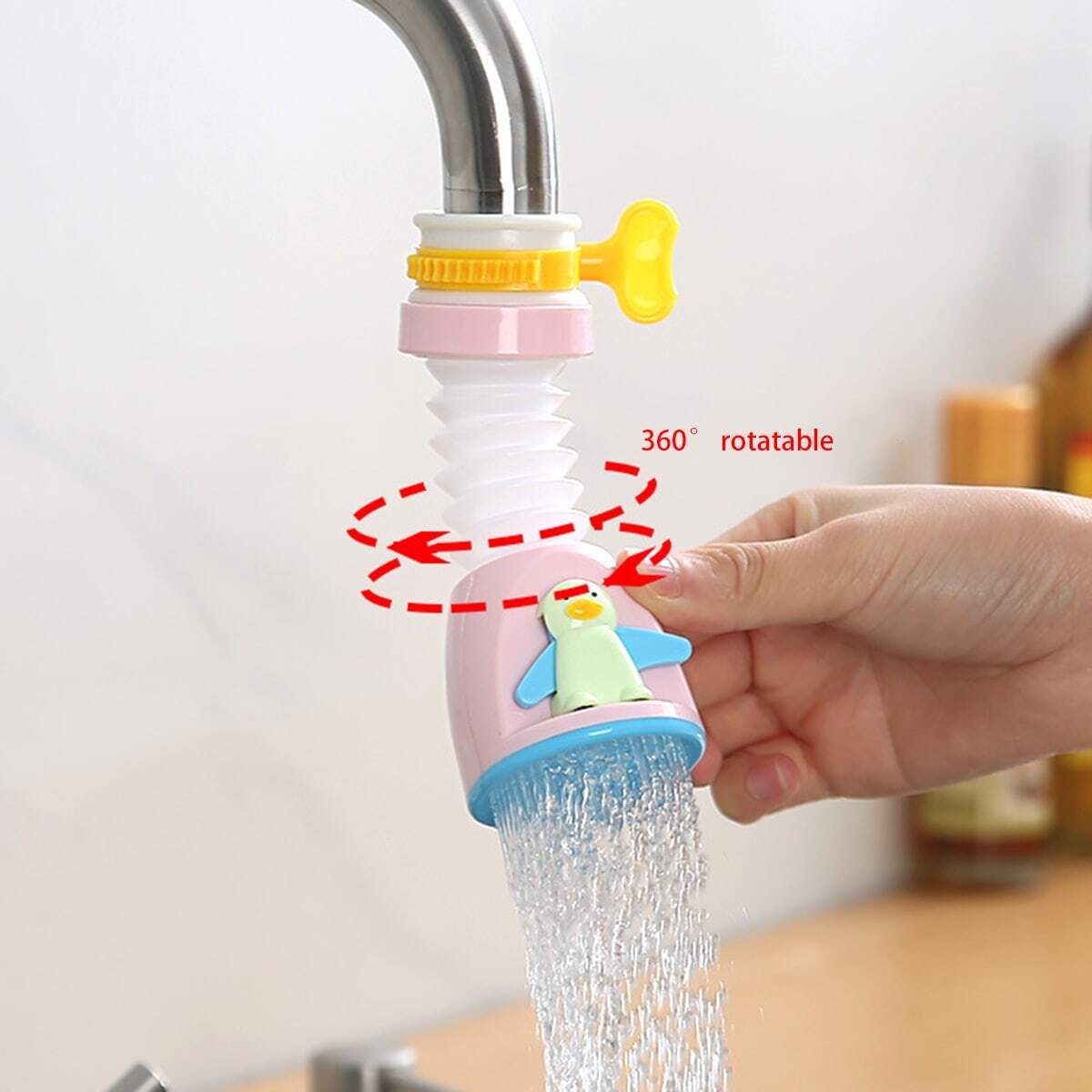 One Piece Splash Proof Faucet Penguin Shower Home Universal Adaptor