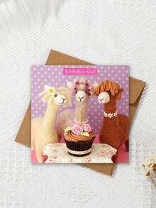 Simple And Exquisite Birthday Card, Beautiful Girl, Happy Birthday Card, Female Birthday Card - Kraft Paper - View 11