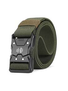 一條配備快速解鎖裝置的戰術腰帶 - 綠色 - 查看 6