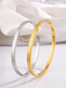 2 nuevos brazaletes de acero inoxidable de alta gama con diamantes de imitación, de moda y personalizados, adecuados para uso diario de parejas, San Valentín, mamá, madre, Día de la Madre, regalo - Pulsera de diamantes de amor - Ver 16