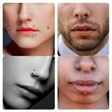 نموذج أنف سيليكون، نموذج أجزاء الجسم لممارسة الوخز بالإبر، نموذج أنف مزيف لعرض الوخز بالإبر وتعليم عرض المجوهرات