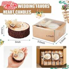 1 pezzo Portacandele Bomboniere Matrimonio, Candele Bomboniere Shower Nuziale, Matrimonio Rustico Bomboniere, Ricordini Di Nozze Per Gli Ospiti, Regali Di Nozze Festa Nuziale, Decorazioni Nuziali - Castano - Visualizzare 2